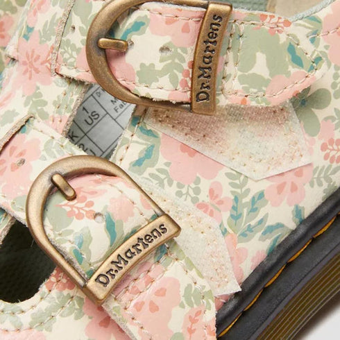 Dr Martens Kids 8065 J Cloud Cream Floral T Mary Jane Leather Shoe